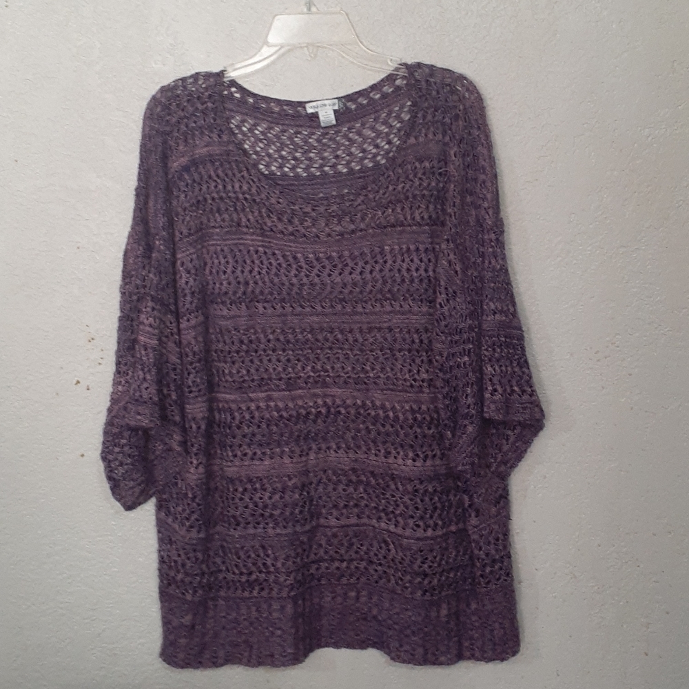 Cute plus size short sleeve sweater